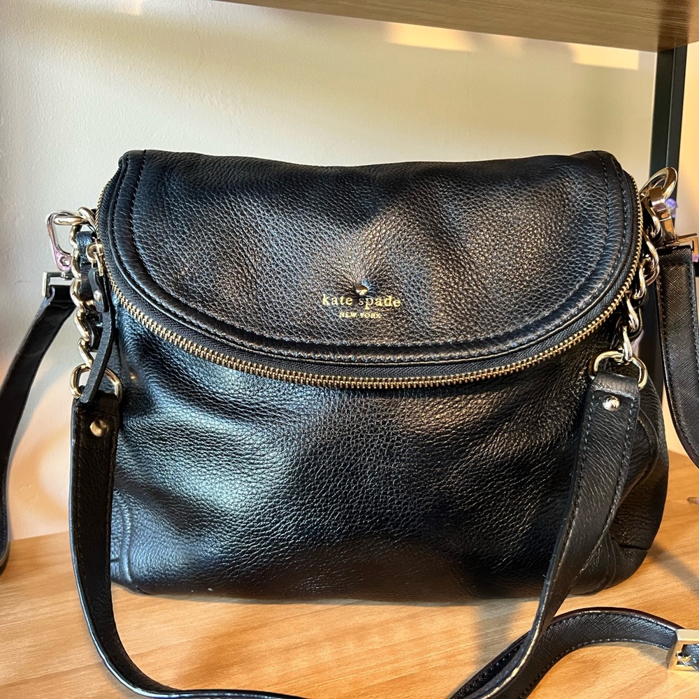 Kate Spade Black Leather Crossbody Bag